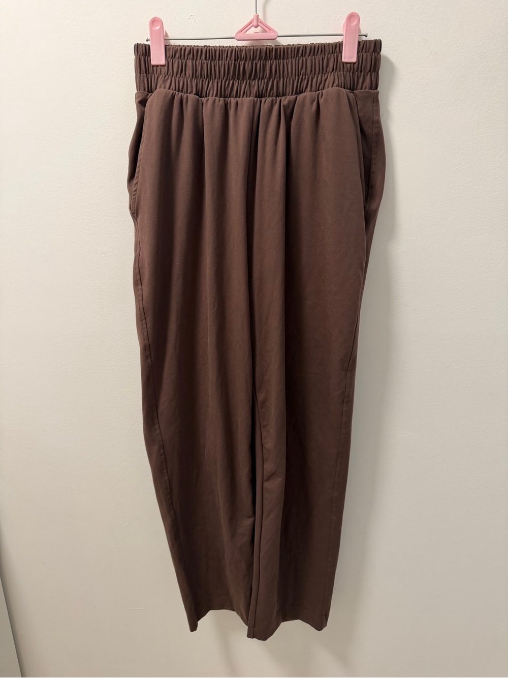 Yogalicious LuxZenith Straight Leg Pants Brown High Rise Wide Leg Yoga Pants S